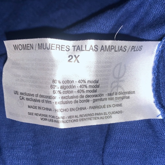 NWT - Ella Moss - Blue Floral Top - Picture 8 of 8